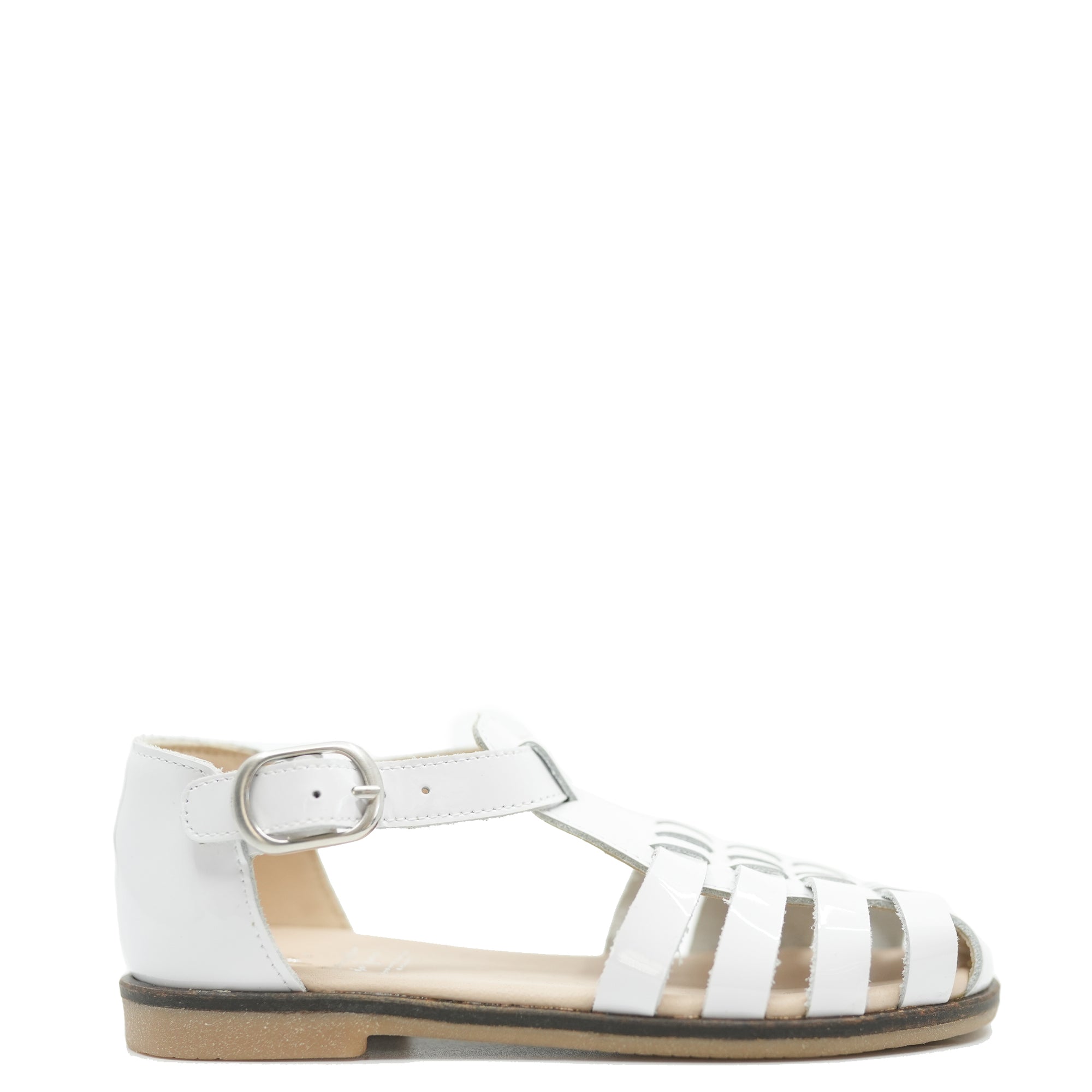 Manuela White Patent Gladiator Sandal-Tassel Children Shoes