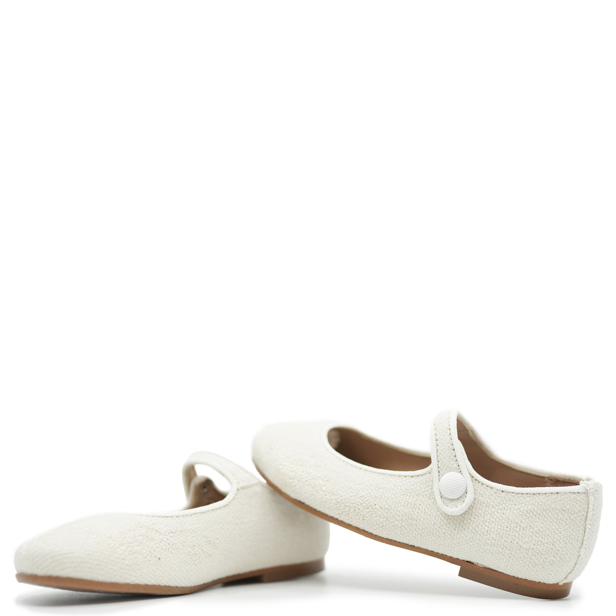 Papanatas Linen Embroidered Mary Jane-Tassel Children Shoes