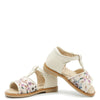 Manuela Cream Floral Baby Sandal-Tassel Children Shoes