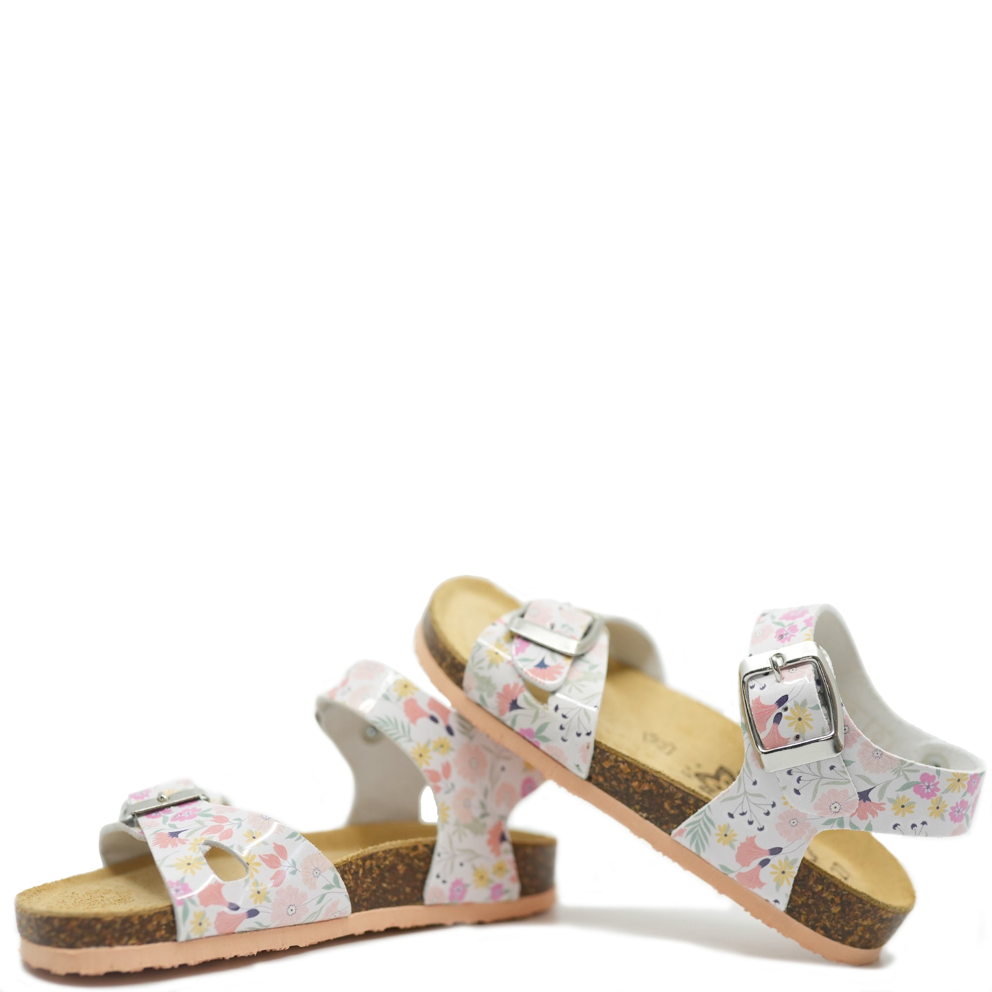 Primigi Coral Floral Birkenstock Sandal-Tassel Children Shoes