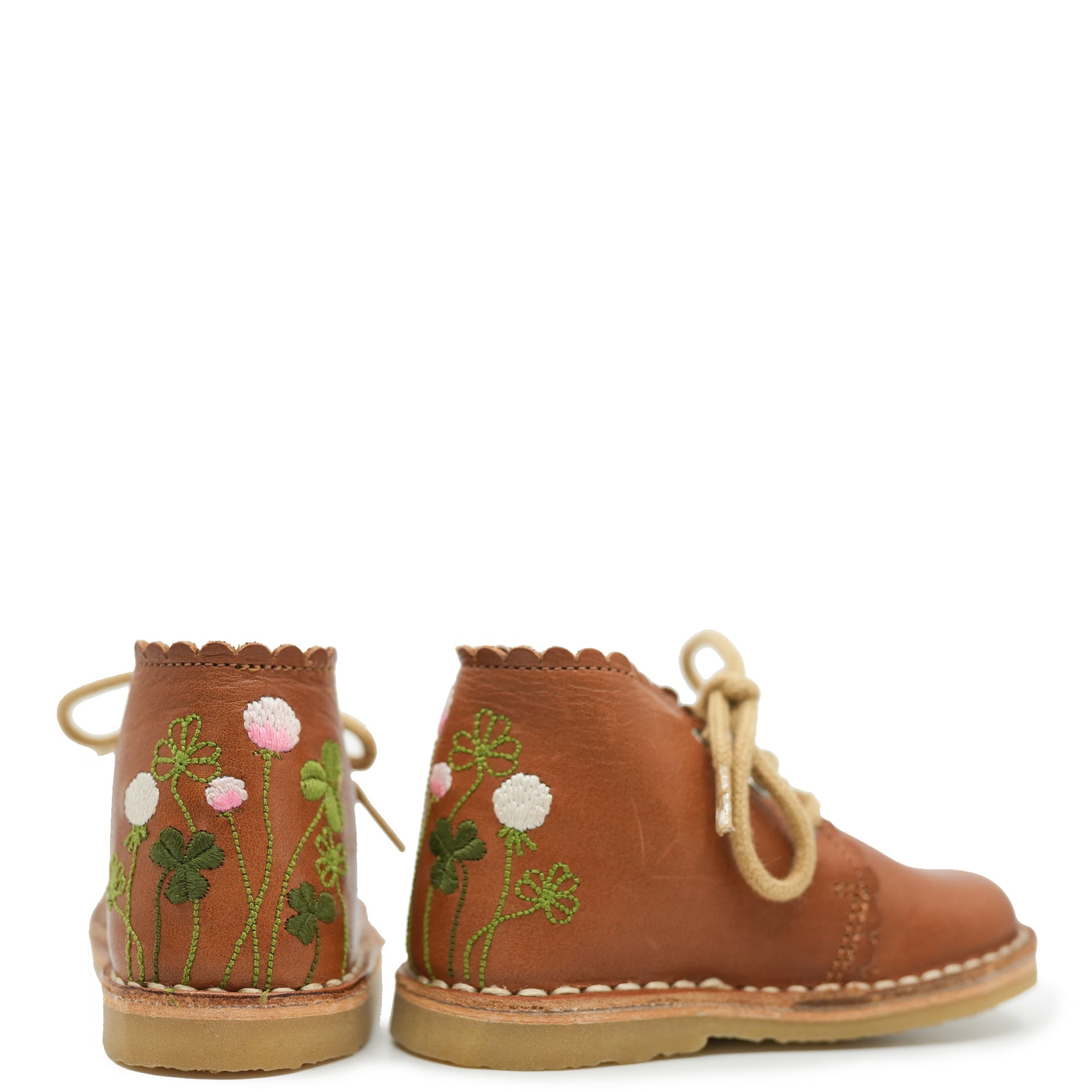 Petit Nord Clover Embroidered Baby Bootie-Tassel Children Shoes
