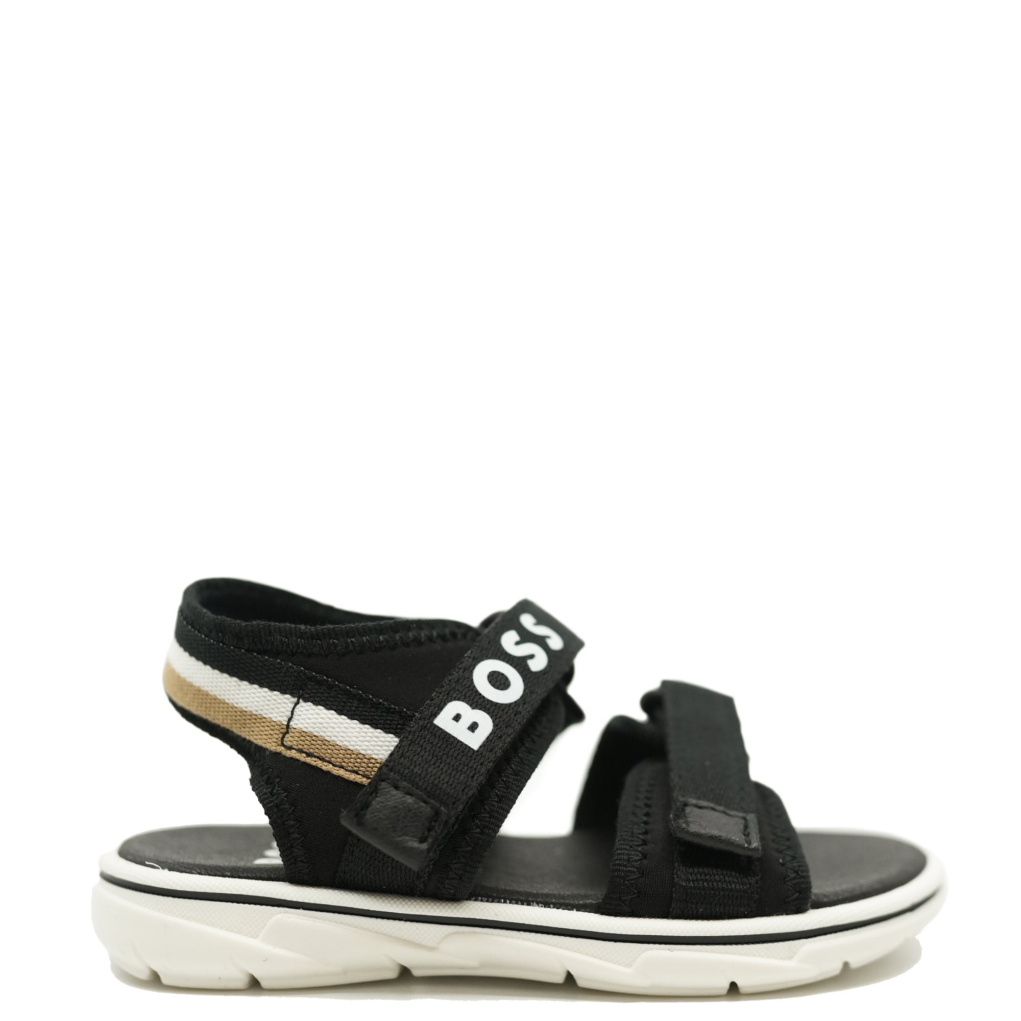 Hugo Boss Black Velcro Baby Sandal-Tassel Children Shoes