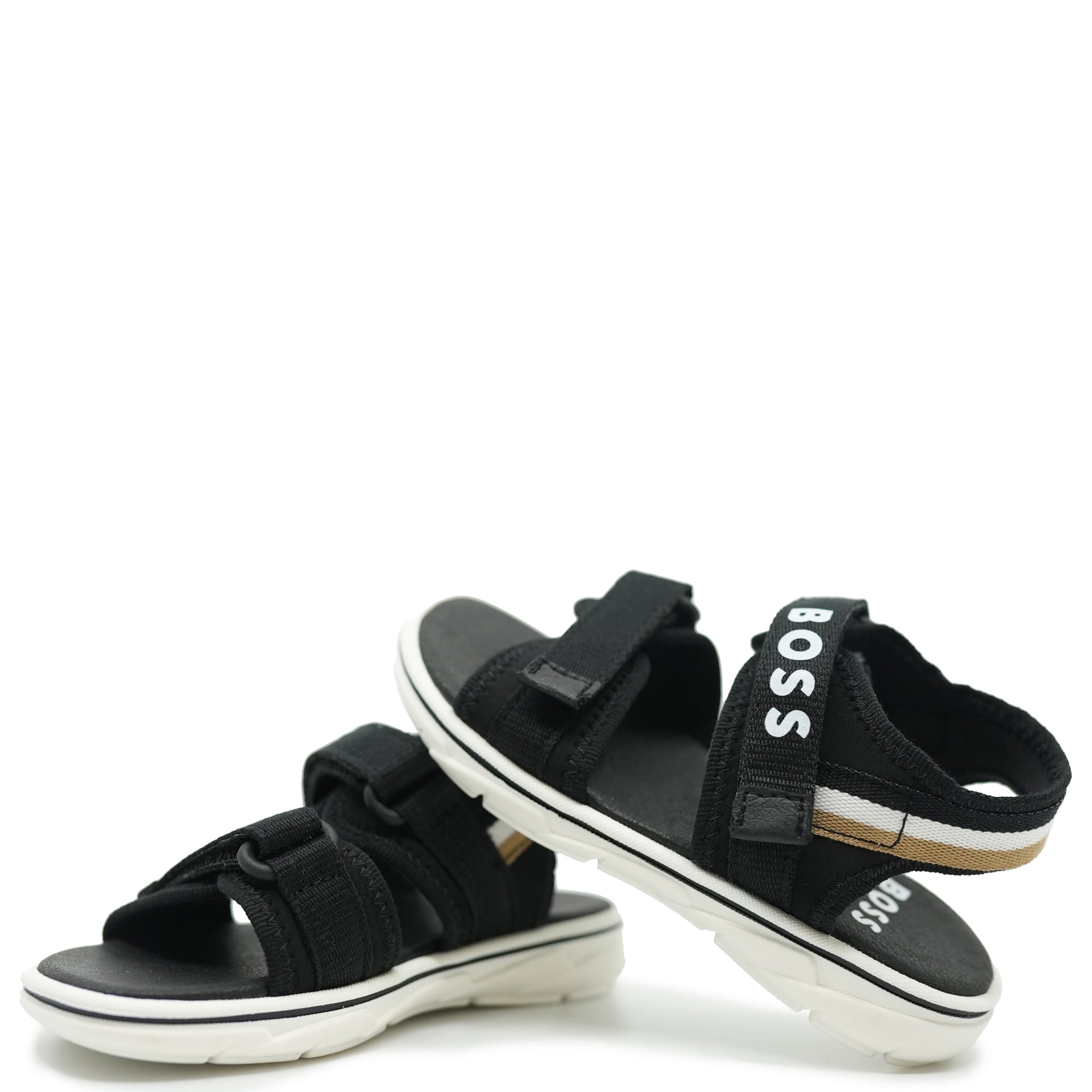 Hugo Boss Black Velcro Baby Sandal-Tassel Children Shoes