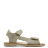 Manuela Taupe Textured Velcro Sandal-Tassel Children Shoes