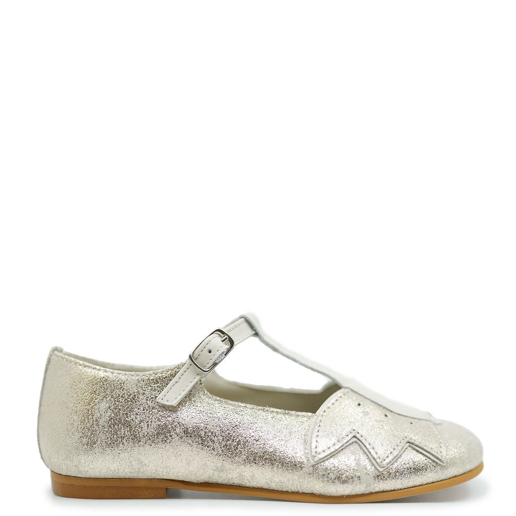 Sonatina Gold Brushed Butterfly Mary Jane-Tassel Children Shoes