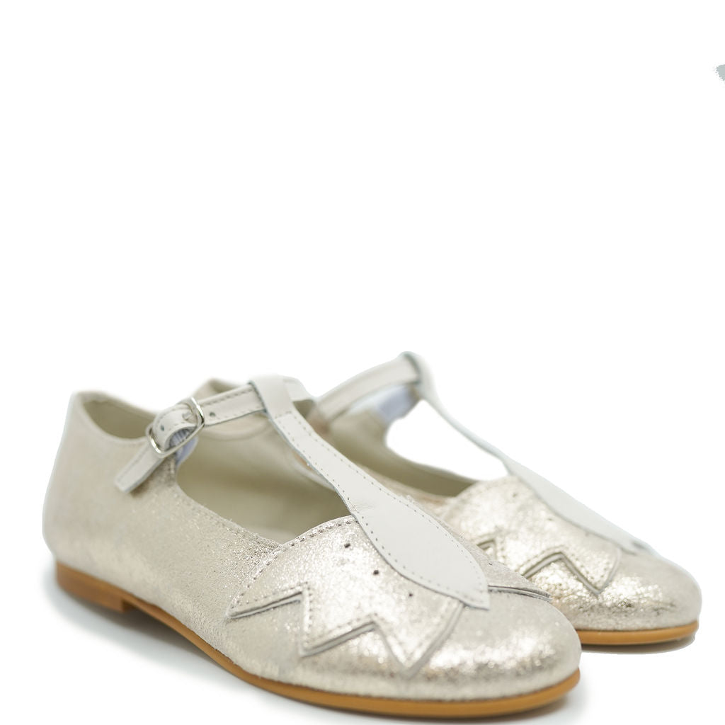 Sonatina Gold Brushed Butterfly Mary Jane-Tassel Children Shoes