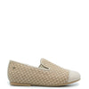 Manuela Beige Checkered Captoe Loafer-Tassel Children Shoes