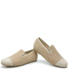 Manuela Beige Checkered Captoe Loafer-Tassel Children Shoes