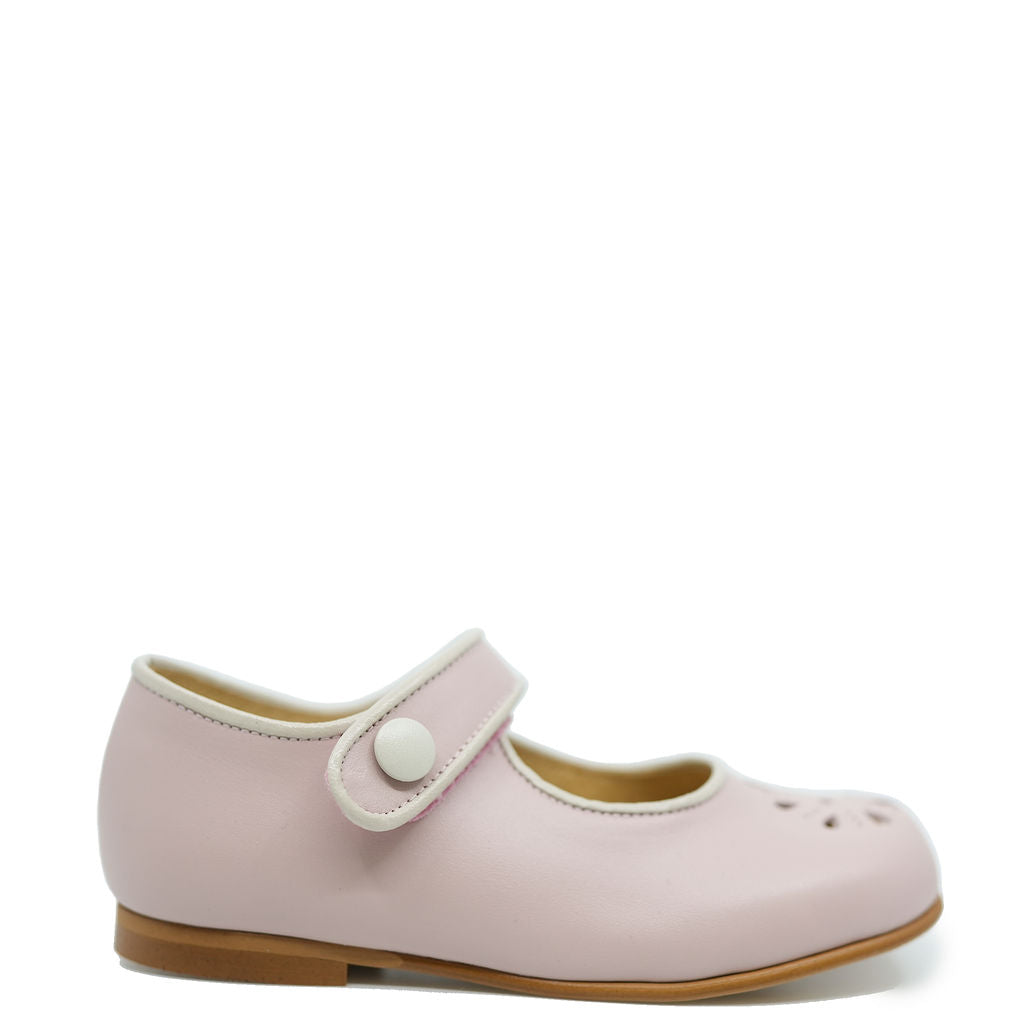 Sonatina Soft Pink Perforated Mary Jane-Tassel Children Shoes