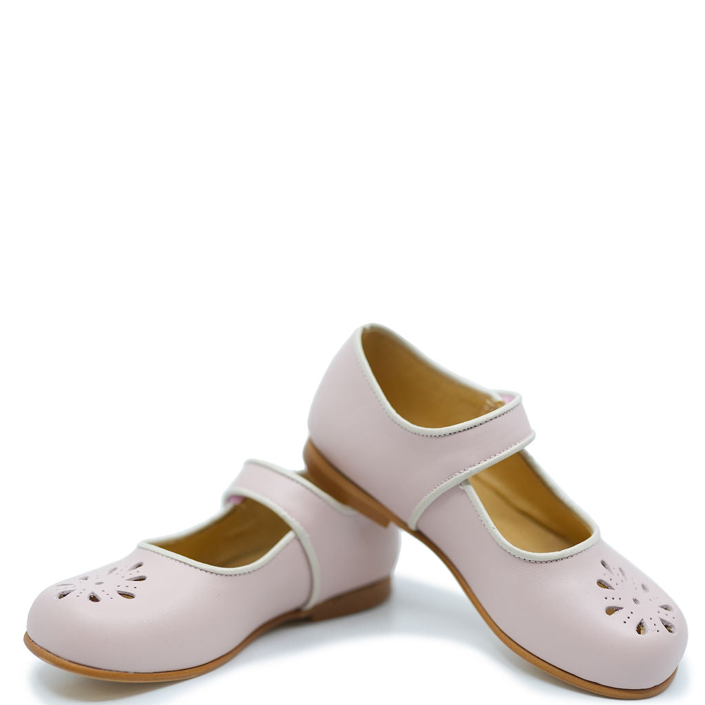 Sonatina Soft Pink Perforated Mary Jane-Tassel Children Shoes