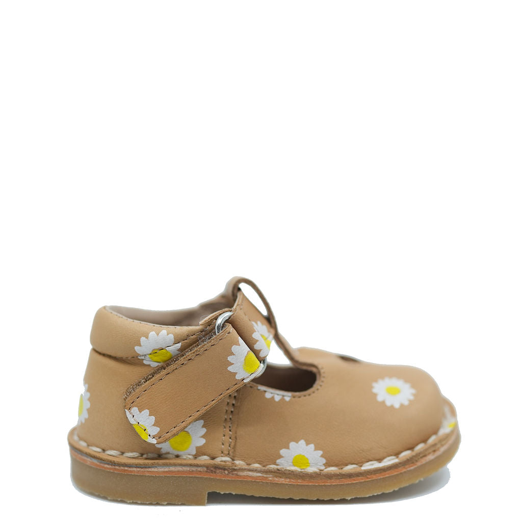 Confetti Nude Sunflower T-Strap Baby Shoe-Tassel Children Shoes