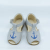 Emel Gray and Navy Anchor Baby Sandal-Tassel Children Shoes