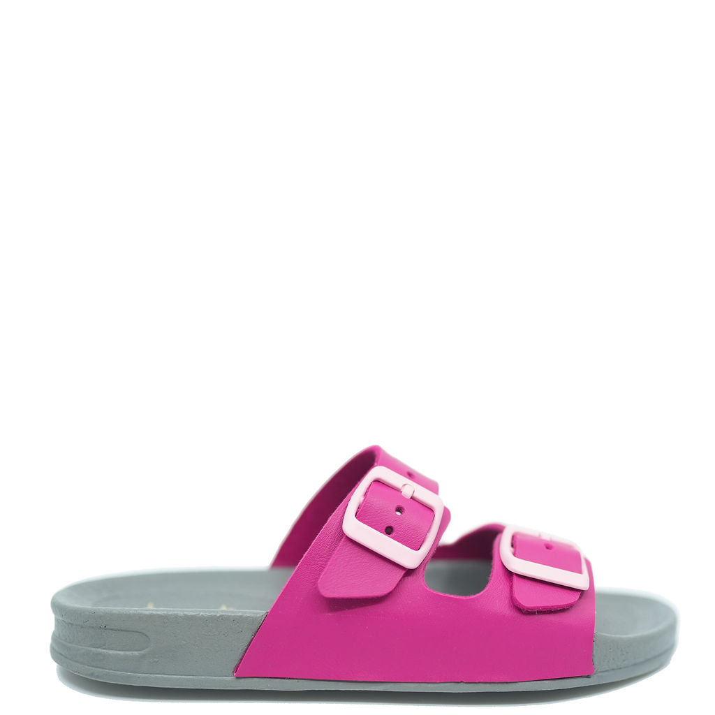 Tocoto Pink Buckle Slide-Tassel Children Shoes
