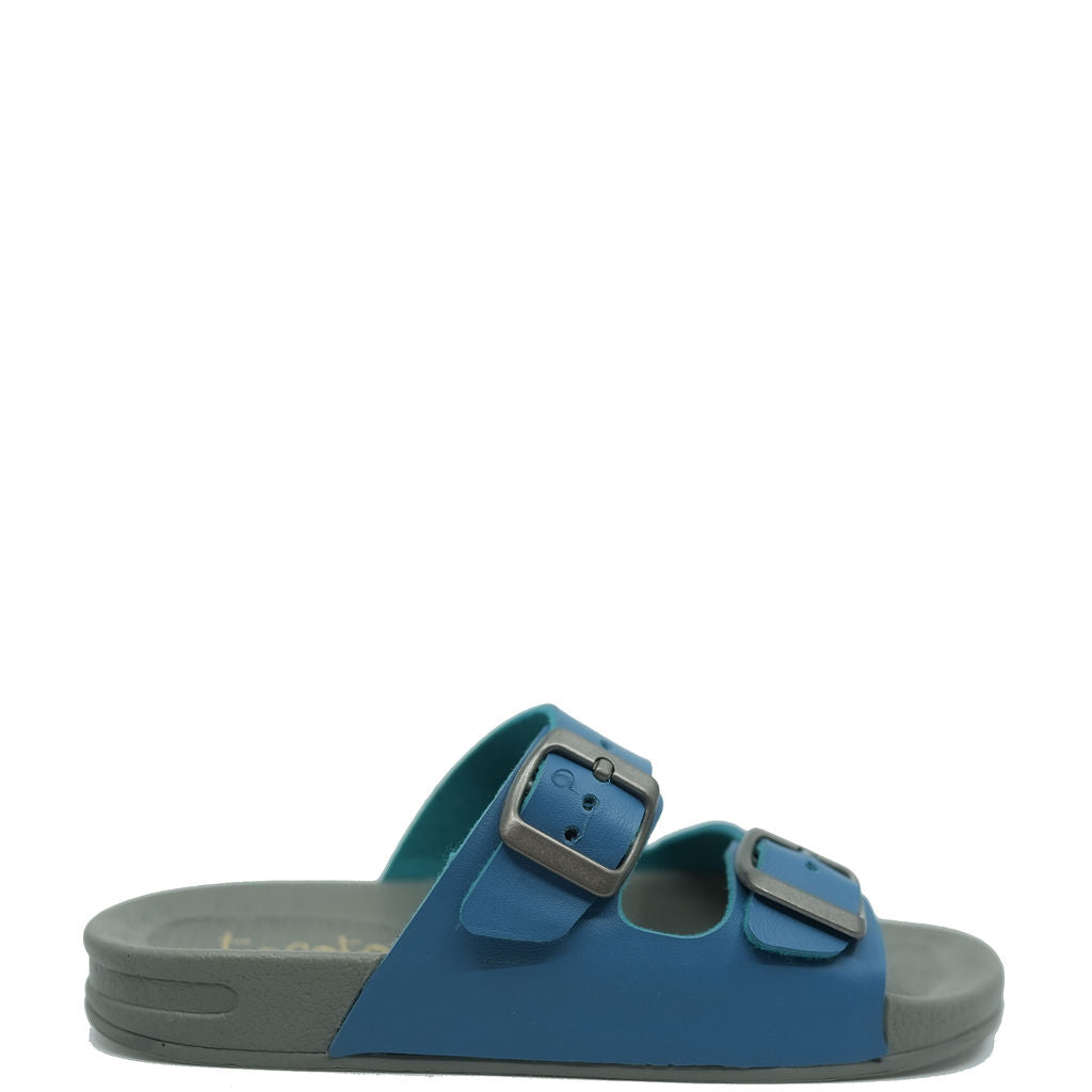 Tocoto Blue Buckle Slide-Tassel Children Shoes