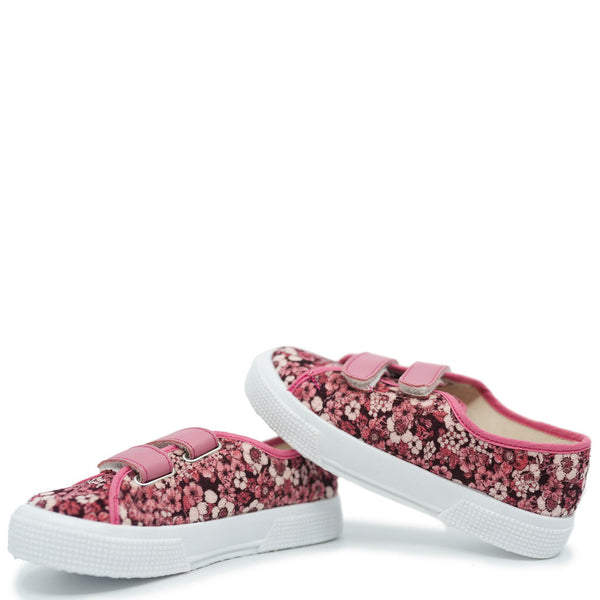 Pepe Raspberry Floral Printed Sneaker - Tassel Children Shoes