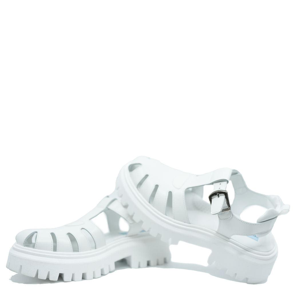 Rondinella White Gladiator Chunky Sandal-Tassel Children Shoes