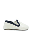 Pepe Ivory and Navy Piping Slip On Shoe-Tassel Children Shoes