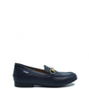 Atlanta Mocassin Navy Pebbled Buckle Dress Shoe-Tassel Children Shoes