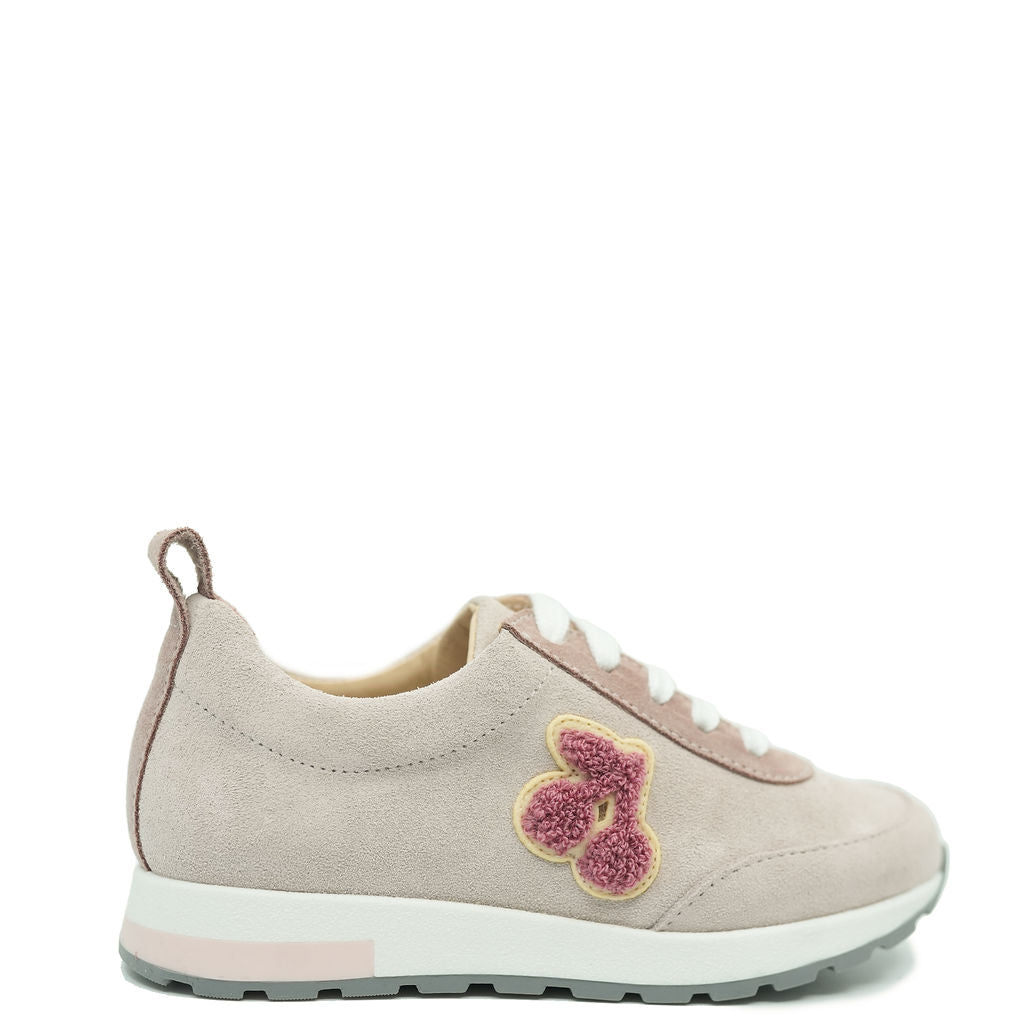 Bonpoint Rose Cherry Basket Sneaker-Tassel Children Shoes