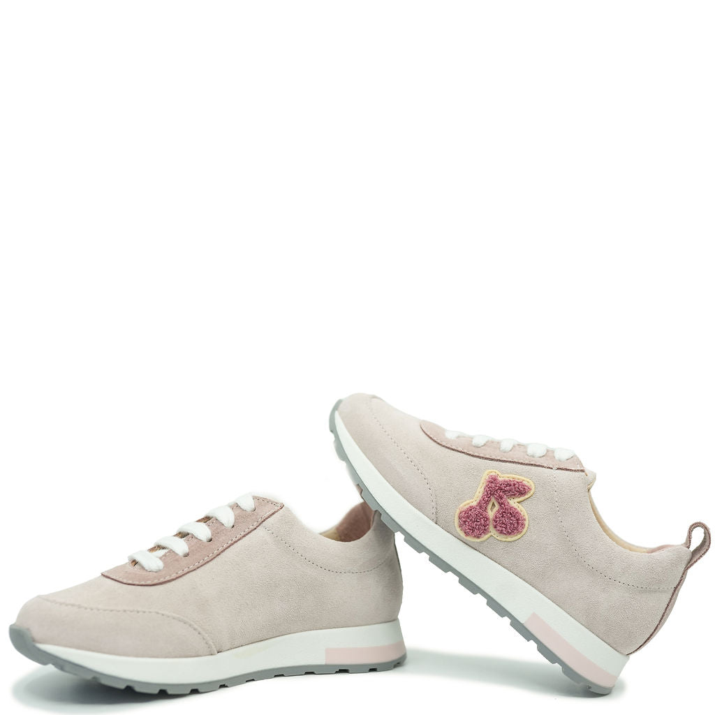 Bonpoint Rose Cherry Basket Sneaker-Tassel Children Shoes