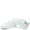 Beberlis White and Gold Heart Lace Sneaker-Tassel Children Shoes