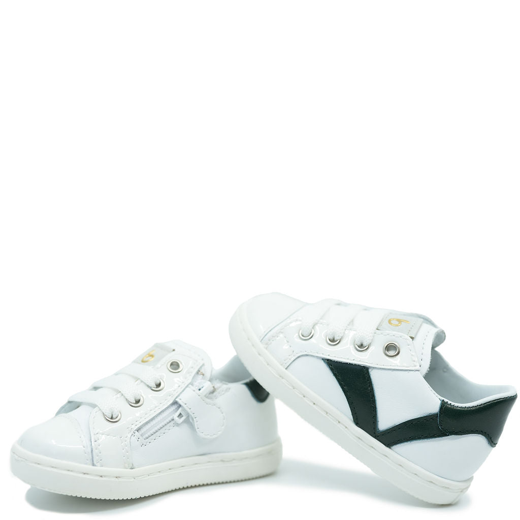 Beberlis White and Green Baby Sneaker-Tassel Children Shoes