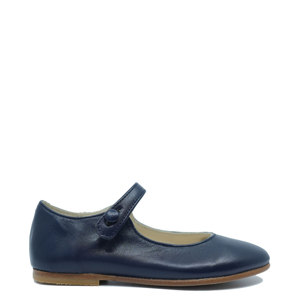 Bonpoint Navy Leather Ella Mary Jane-Tassel Children Shoes