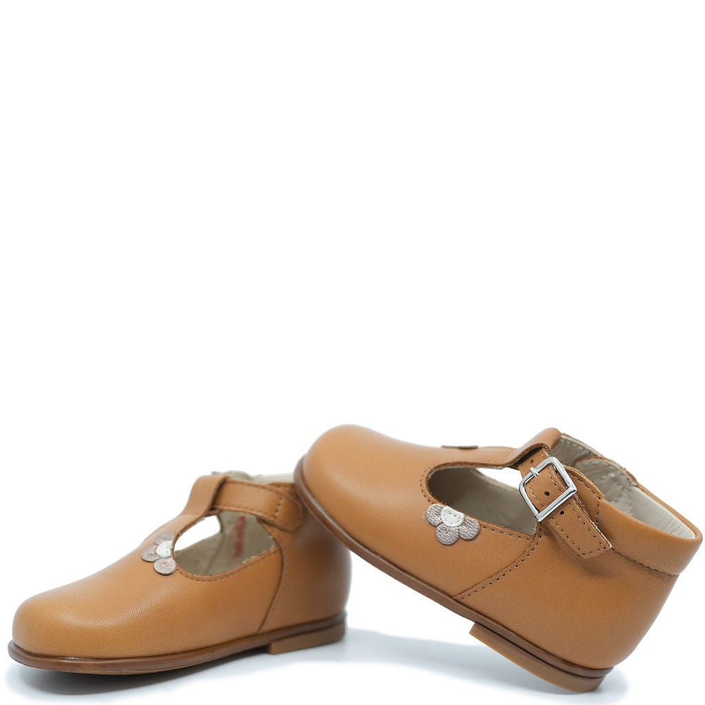 Beberlis Honey Flower T Strap Baby Shoe-Tassel Children Shoes