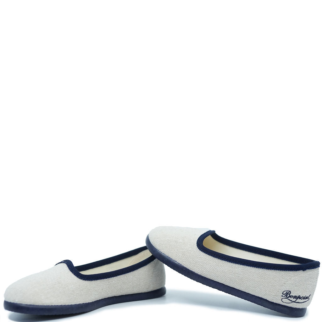 Bonpoint Logo Marine Slipper-Tassel Children Shoes