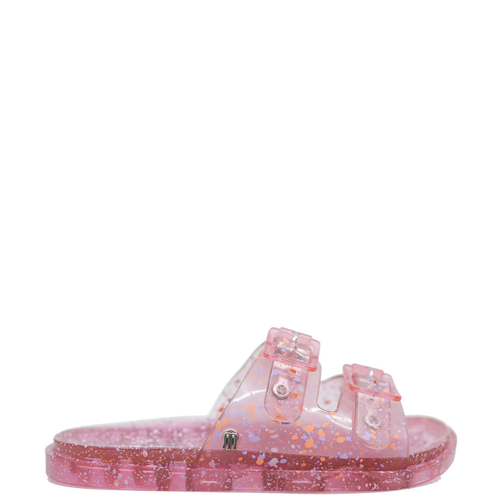 Mini Melissa Pink Speckled Jelly Slide-Tassel Children Shoes
