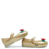 Mini Melissa Gold Jelly Rose Wateshoe-Tassel Children Shoes