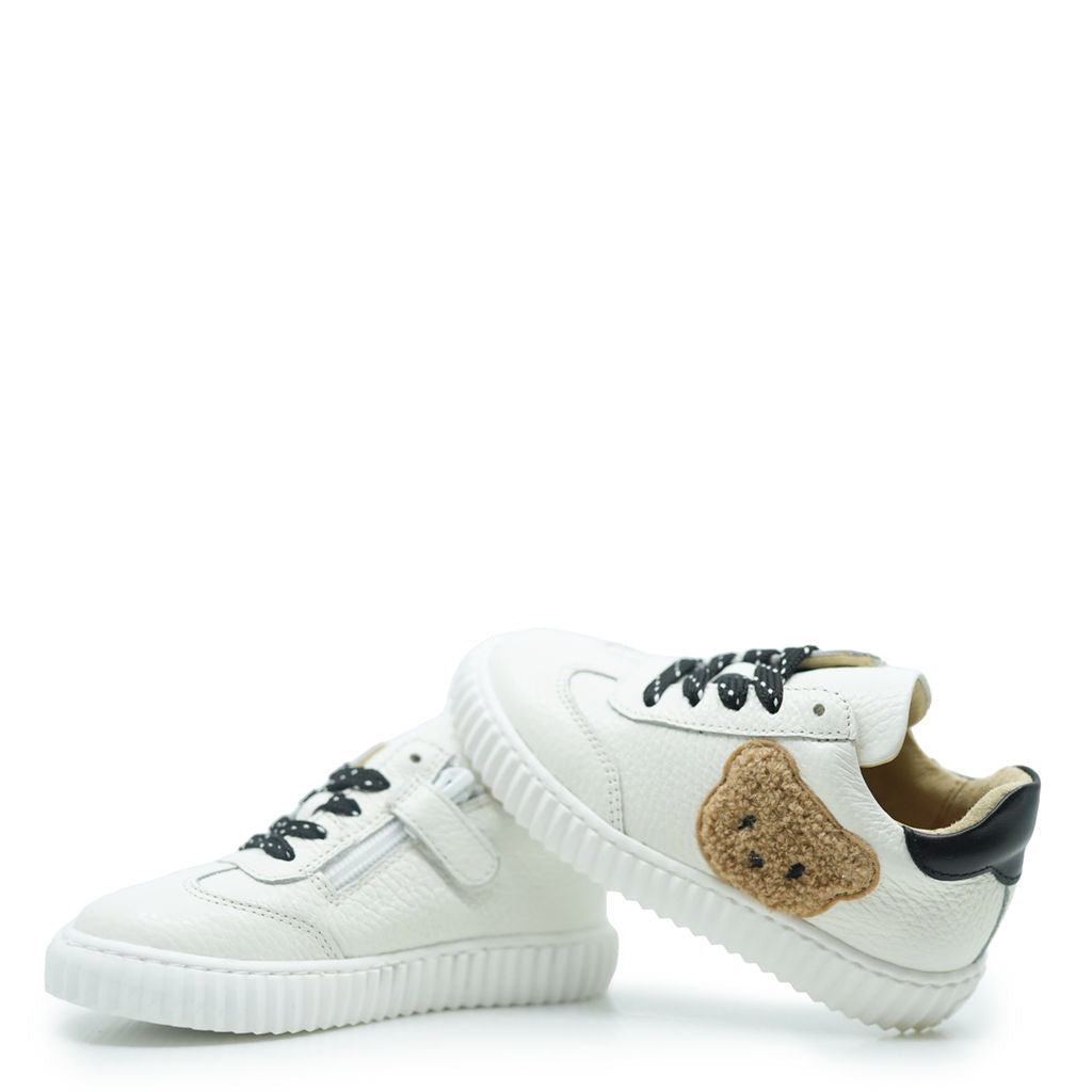 Blublonc White Bear Sneaker-Tassel Children Shoes
