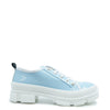 Blublonc Sky Blue Patent Chunky Sneaker-Tassel Children Shoes