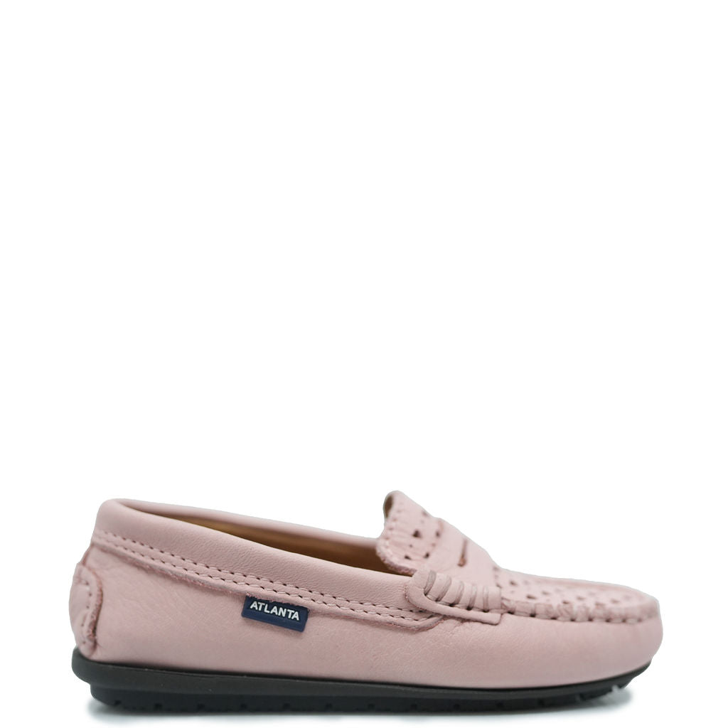 Atlanta Mocassin Pink Heart Penny Loafer-Tassel Children Shoes