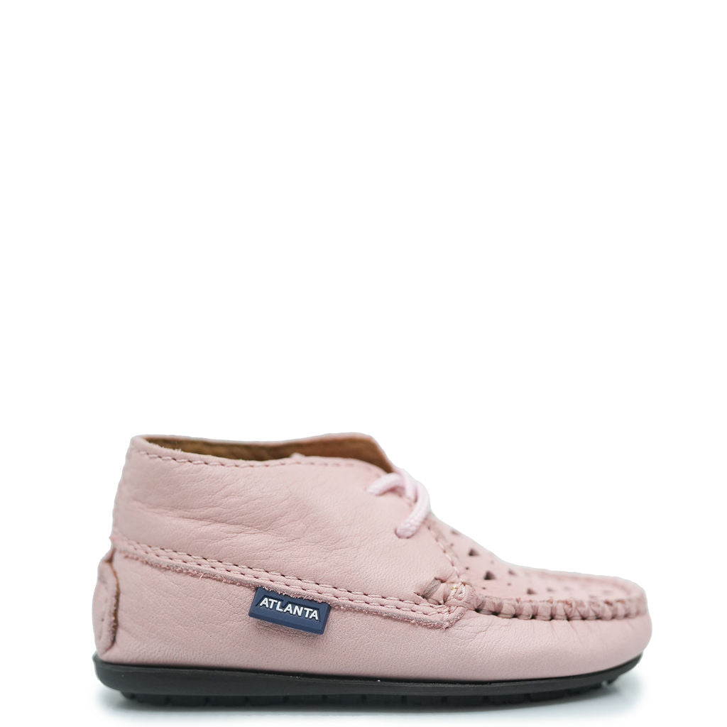 Atlanta Mocassin Pink Heart Baby Bootie-Tassel Children Shoes