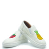 Atlanta Mocassin White Pebbled Fruit Slip On Sneaker-Tassel Children Shoes