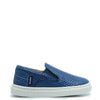 Atlanta Mocassin Ocean Blue Crossed Slip On Sneaker-Tassel Children Shoes