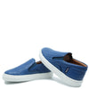 Atlanta Mocassin Ocean Blue Crossed Slip On Sneaker-Tassel Children Shoes