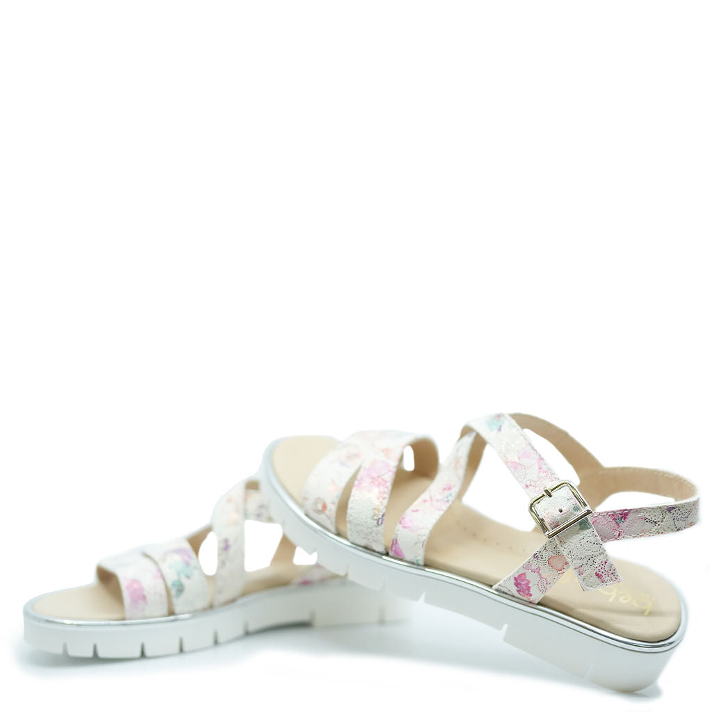 Beberlis Metallic Floral Strap Platform Sandal-Tassel Children Shoes