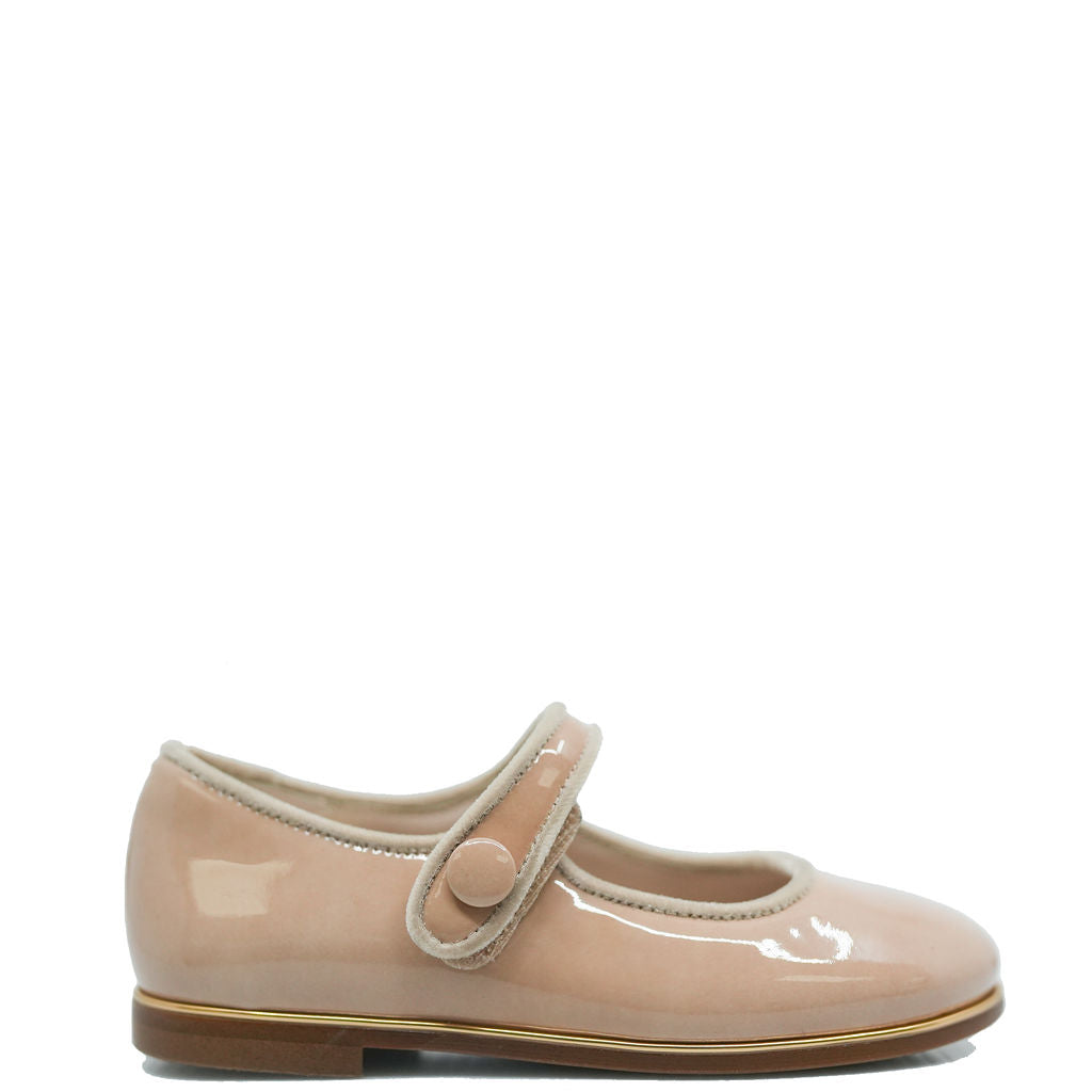 Beberlis Skin Patent Piping Velcro Mary Jane-Tassel Children Shoes