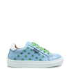 Atlanta Mocassin Sky Blue and Green Star Sneaker-Tassel Children Shoes