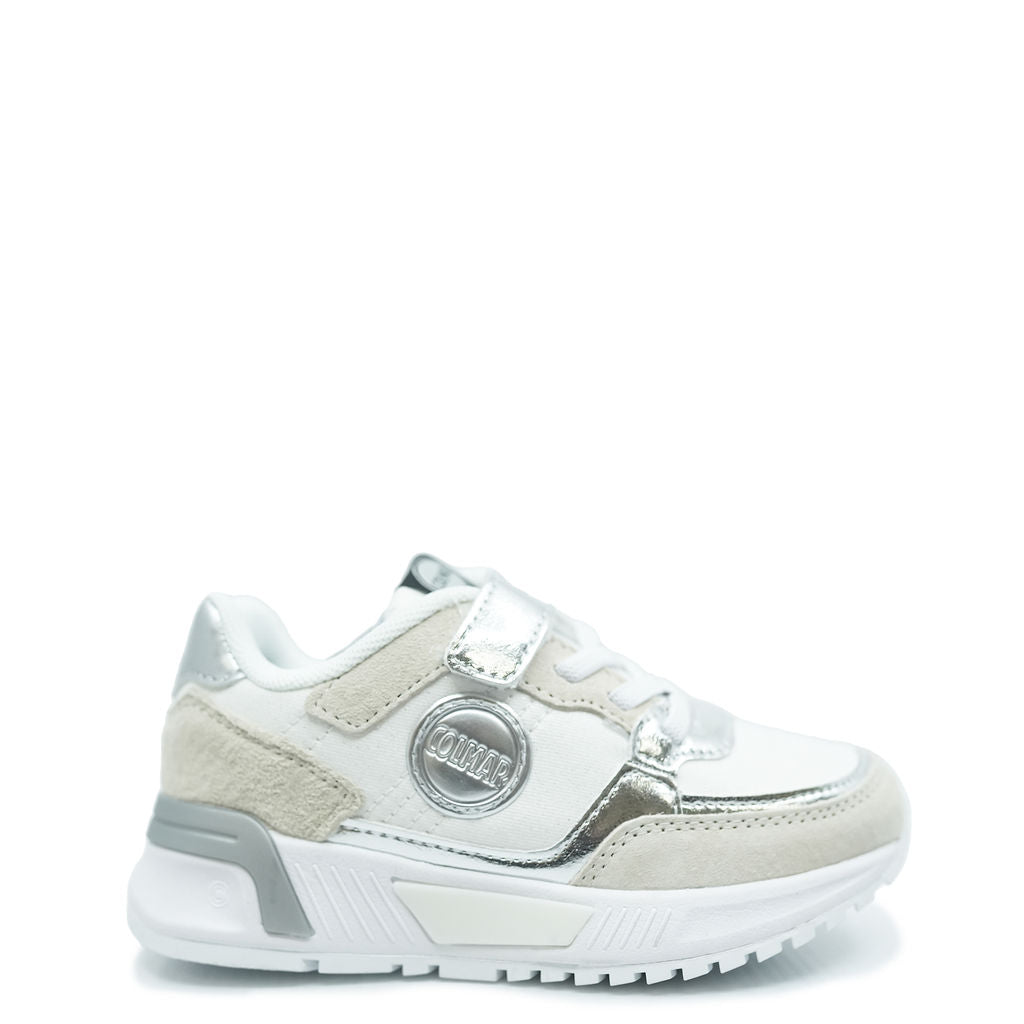 Colmar Sand and Silver Velcro Sneaker-Tassel Children Shoes