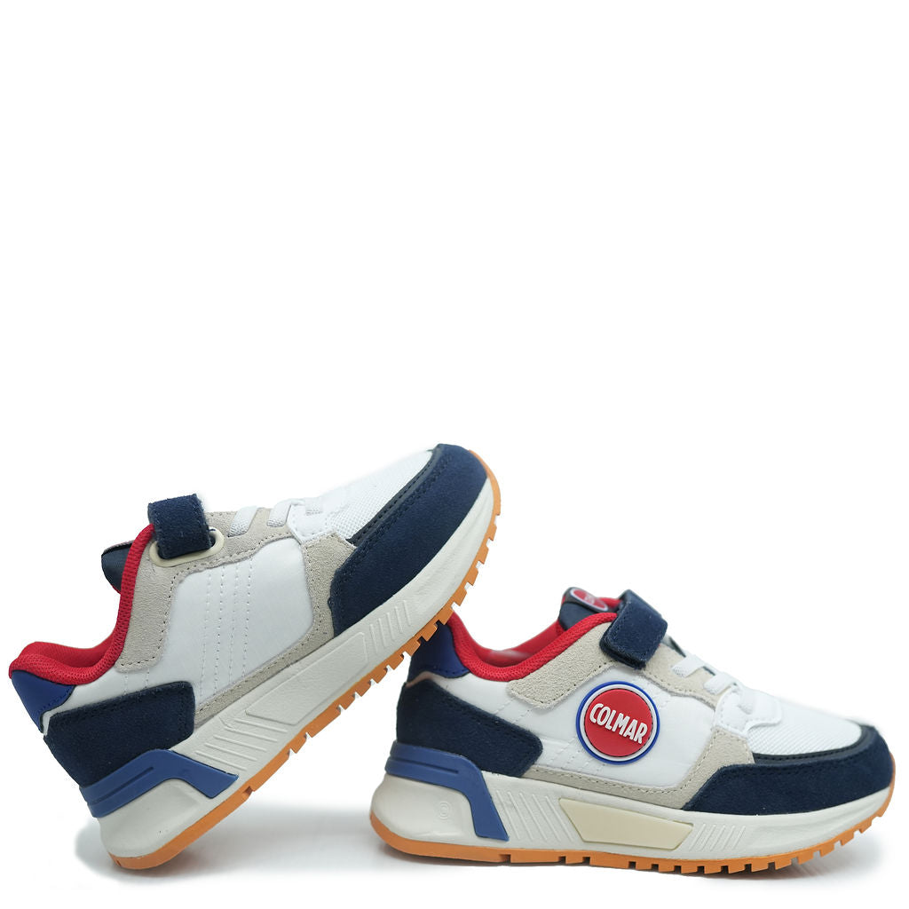 Colmar Navy and White Velcro Sneaker-Tassel Children Shoes