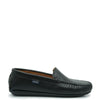 Atlanta Mocassin Black Stamped Loafer-Tassel Children Shoes