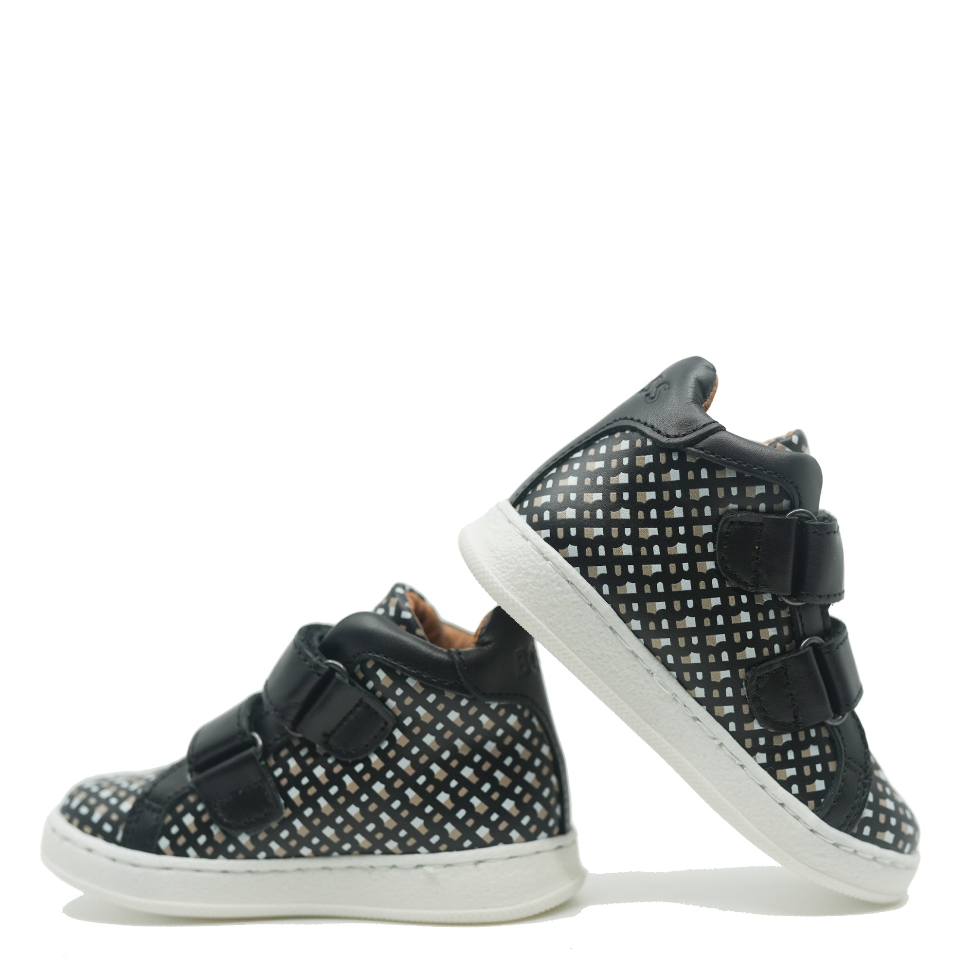 Hugo Boss Black Printed Velcro Baby Sneaker-Tassel Children Shoes