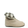 Pepe Nude Checkered Fur Zipper Bootie-Tassel Children Shoes