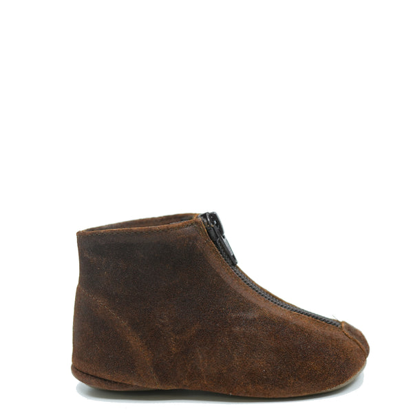 Pepe Vintage Cognac Zipper Bootie Tassel Children Shoes