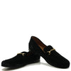 Atlanta Mocassin Black Velvet Chain Loafer-Tassel Children Shoes