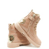 Beberlis Pink and Gold Patent Heart Boot-Tassel Children Shoes