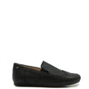 Manuela Black Textured Wingtip Smoking Loafer-Tassel Children Shoes